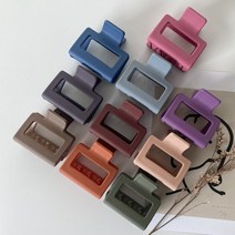 매트 무광 스퀘어 올림머리 헤어 집게핀 10color (소)