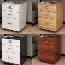 잠금 장치가있는 캐비닛 파일 캐비닛 서랍 캐비닛, 검은색 프레임과 흰색  (40x40x56)