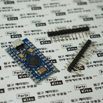 [파츠키츠] 아두이노 프로 마이크로 Pro Micro 5V 16MHz ATmega32U4, 프로마이크로 (5V/16MHz) + USB 케이블