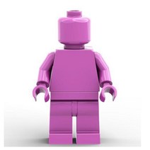 무인쇄 사람 원색 메탈 레고 호환 블럭 미니피규어 33종, 23. 분홍색