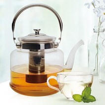 유리 주전자 내열유리 주전자 티포트 티팟세트, 2.6L