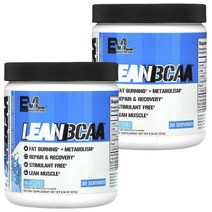 EVLUTIONNUTRITION 린 BCAA 블루 라즈 맛, 237g, 2개