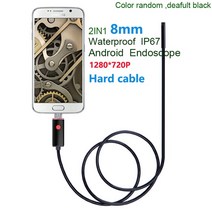 2in1 5.5mm 78mm 1m 2m 5m 10m usb 케이블 방수 6led 안드로이드 내시경 19 cmos 미니 usb 내시경 검사 카메라 borescop, 8mm hard cable
