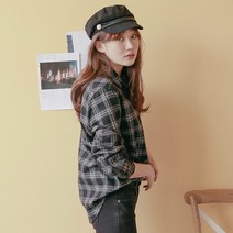 제이앤몰스 여성용 블렉스 기모 체크 셔츠 W228