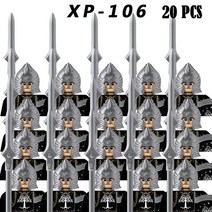 중국 호환레고 중세 군사 레고 곤도르 성 기사 엘프 빌딩 보병 기갑 미니 피규어 스파르타 블록, xp-106-20개