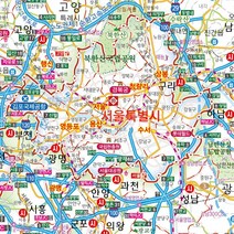 대한민국전도 전국여행지도 대한민국지도 코팅 - 우리나라 전국 도로 여행 전도