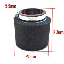 38mm 42mm 48mm 58mm 스트레이트 폼 에어 필터 스폰지 클리너 50cc 오토바이 스쿠터 cg125 150cc 먼지 자전거 오토바이, 블랙 58mm