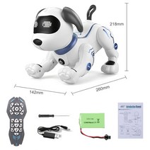 로봇애완동물 움직이는 고양이 LE NENG TOYS K16A 전자 애완 동물 로봇 개 스턴트 음성 명령 프로그래밍 가능한 터치 센스 음악 노래 장난감, 01 K16A