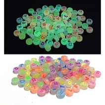 야광비즈 알파벳 Sky 7*4mm 1 000개 대용량