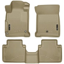 Husky Liners | Weatherbeater | 2013 - 2017 혼다 어코드 세단에 적합 | 전면 및 2열 바닥 라이너 - 탠 3개. | 98483
