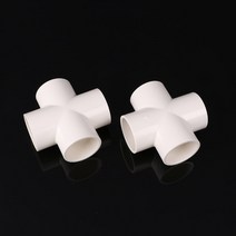 25mm 십자 pvc 파이프 연결 커넥터 집 하우스 가구 만들기 조인트 연결, 단품