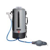 캠핑용 샤워기 간편한 이동식 워터백 풋펌프 샤워백 12L, 그레이-12L, 1개