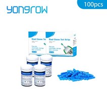 포도 과일 휴대용 당도계 포도 과일 휴대용 당도계 테스트 스트립 혈당 바늘, (glm77)100 x 스트립