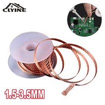 1.5-3.5mm 납땜 제거 메쉬 브레이드 테이프 구리 용접 포인트 제거기 와이어 납땜 심지 주석 코드 플럭스, 1.5mX1.5mm, 1PC
