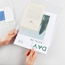 하도메 PVC 파우치 봉투 A6 A4 [반투명 파일 스티커 떡메 포카 보관 인스 케이스], 단품