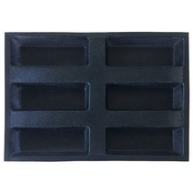 빵 형태 사각형 영국 빵 금형 코팅 섬유 유리 격자 시트 핫도그 금형 사각형 빵, 하나, 검정