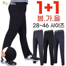 [더빅보스] 언제 입어도 좋은 베이직 팬츠 (1+1) _ 전국민이 입는 원턱 무지 등산바지 28~46 빅사이즈