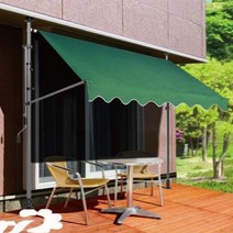 차양막 매장 주택 고정 천 처마 캐노피 방수, 2.5m x 1.2m+그레이 브래킷+그린