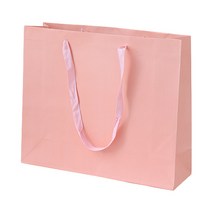 종이가방 코팅 연핑크 무지 고급 종이 쇼핑백 (50장), (정3호_32x28 10)_(50장)