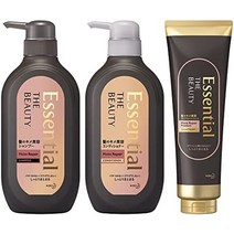 헤어세럼 일본명품 에센셜 카오 뷰티 프리미엄 트리트먼트 포 머릿결 보습 리페어 프리미엄, 샴푸 500ml(16.9fl oz) + 컨디셔너