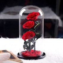 상패 왕꽃다발 로즈 거대한 장미 유리 커버 블루 발렌타인 데이, 자이언트세라이브III라이트블루로즈