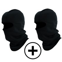 1+1 겨울 바라클라바 방한 기모 남자 자전거 오토바이 바이크 넥워머 발라클라바 복면, 블랙+카키그레이