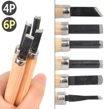 미술용 조각칼 세트 4p/6p 조각끌 조각도 절삭칼 고무판화 조소 준비물, 제품선택, 6P
