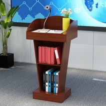 강연대 소형 사회대 단상 연설대 학회부스 교탁 데스크 리셉션 연단 이동식 학원, A 티크 60x40x110 (1.5cm 후판)
