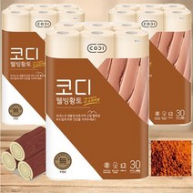 코디 웰빙황토 도톰한3겹 30M30롤x3팩 독일더마테스트, 단품, 30개