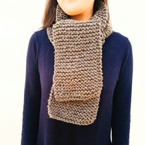 [대바늘 diy] 왕초보 목도리뜨기/ 뜨개질 입문 목도리 만들기 도안, 8레드