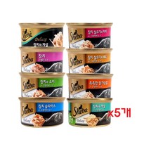 쉬바 캔 85g 5개 고양이간식캔 고양이주식캔 닭고기, 참치흰살과도미