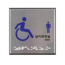 JYW6BBFD7 실내간판 표시판 엘리베이터 화장실 사각 표지판 남녀 층수 안내 사인 안내판 숫자 점자 시각촉지판 표찰 아크릴사인 표지판, 주영월드 남자화장실 J0107