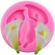 마들렌틀 빵틀 초콜릿 몰드 3d 칼라 릴리 실리콘 폴리머 클레이 캔디 컵케익 토퍼 퐁당