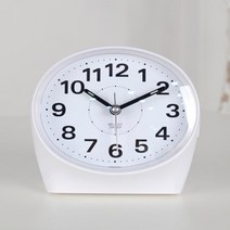 화이트 알람탁상시계 테이블시계 초등학생 학생 침대 자취생 책상시계 인테리어탁상시계 탁상용 인테리어소품 어린이방 협탁 알람시계 직장인 탁상용시계 알람시계탁상