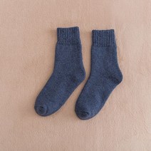 따뜻한 무지 양말 겨울 여성의 두꺼운 단색 울 복고풍 내한 패션 캐주얼 캐시미어