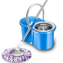 물걸레 밀대 통돌이 회전걸레 스핀청소기 극세사걸레 막대 대걸레, 파워A-02