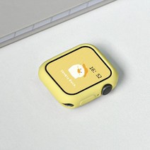 iSerise 애플워치 젤리캔디 실리콘 컬러풀 워치케이스, 3-옐로우