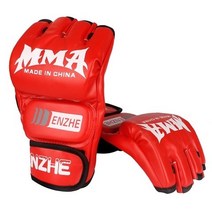 권투글러브 스파링 태권도 복싱 두꺼운 권투 장갑 5 가지 색상 MMA 반 손가락 산다 태권도 싸움 샌드백 전, 03 빨간