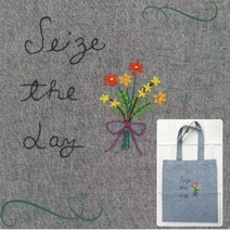 토이앤스티치/자수 패키지/Seize the day 에코백 모든재료포함 도안 프랑스자수-DIY, Seizetheday에코백-HJ4026