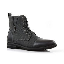 Ferro 알도 남성용 캐주얼 캡 토 부츠 오토바이 지퍼 브라운 [미국 직배송], 10.5, Black (Wool)