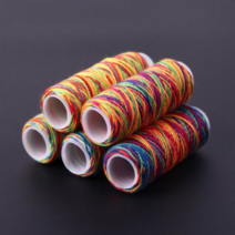 5개 무지개 재봉실 레인보우 오색 재봉 바느질 수선 리폼, 단품