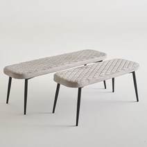 가구앤하우스 티파니 스웨이드 2인 3인 인테리어 디자인 식탁 테이블 다이닝 카페 벤치 의자, 티파니 스웨이드 벤치의자 1400 (그레이)