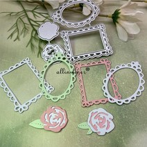 커팅 다이 꽃 레이스 프레임 금속 절단 다이 스텐실 diy 스크랩북 장식 엠보싱 공예 다이 커팅 템플릿