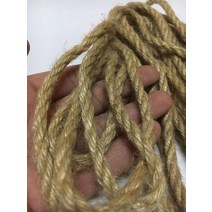 줄다리기줄 단체게임 밧줄 굵은 동아줄 운동회 레이크레이션용품 DIY 애완 동물 긁힘 블루 레드 블랙 원시 색상과 6mm 황마 로프 5 미터 많은, [01] Raw color