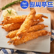 원씨푸드 빵가루 새우 헤드온 500g(50gX10미) 냉동 왕특대 왕새우튀김 토페도 브래드