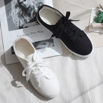 봄 슬립온 스니커즈 여자 운동화 캔버스 심플 베이직 대학생 슈즈 캠퍼스화