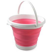 세차 캠핑 물통 다용도 접이식 물통 2P, 핑크5L*2