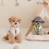 울리 봉봉 후리스 베스트 강아지 겨울옷, 옐로우
