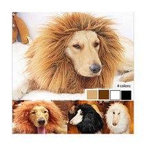 Qiao Niuniu New Pet Costume Lion Mane Wig for Dogs Easter Halloween Clothes Festival Fancy Dress up-, 1