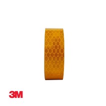 3M 프리즘형 고휘도 반사테이프 24mm x 2.5M 황색 반사테이프 안전테이프 야간작업 안전표시 레져장비